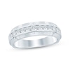 Thumbnail Image 1 of Men's Diamond Channel Wedding Band 1 ct tw 10K White Gold