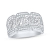 Thumbnail Image 1 of Men's Diamond Chain Link Ring 3/4 ct tw 10K White Gold