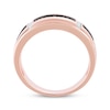 Thumbnail Image 3 of Men's Champagne & White Diamond Wedding Band 1/3 ct tw 10K Rose Gold