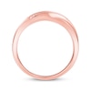 Thumbnail Image 2 of Men's Diamond Accent Diagonal Wedding Band 10K Rose Gold