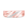 Thumbnail Image 3 of Men's Diamond Accent Diagonal Wedding Band 10K Rose Gold