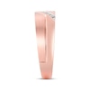 Thumbnail Image 2 of Men's Diamond Five-Stone Diagonal Wedding Band 1/15 ct tw 10K Rose Gold