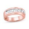 Thumbnail Image 1 of Men's Diamond Five-Stone Wedding Band 1 ct tw 10K Rose Gold