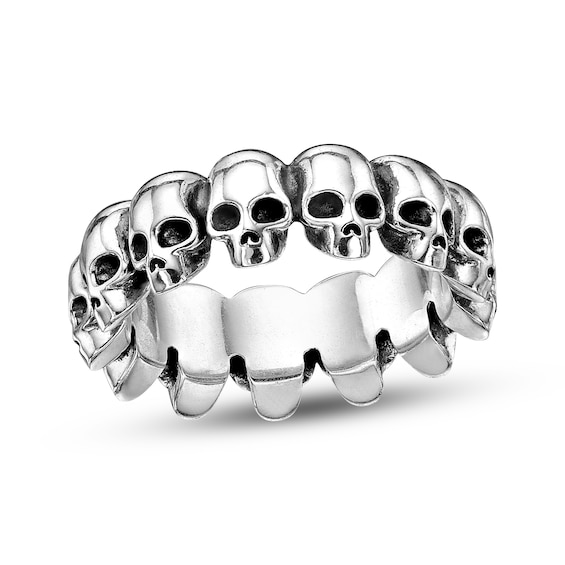 Men's Skull Ring Sterling Silver