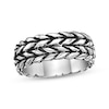 Thumbnail Image 0 of Men's Antique Finish Two-Row Chain Ring Stainless Steel