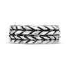 Thumbnail Image 3 of Men's Antique Finish Two-Row Chain Ring Stainless Steel