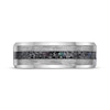 Thumbnail Image 4 of Men's Crushed Titanium Inlay Ring Stainless Steel