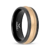 Thumbnail Image 2 of Men's Wedding Band Black and Rose-Tone Ion-Plated Stainless Steel