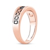 Thumbnail Image 2 of Now + Forever Men's Black Diamond Five-Stone Wedding Band 1/2 ct tw 10K Rose Gold