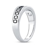 Thumbnail Image 2 of Men's Black Diamond Five-Stone Wedding Band 1/2 ct tw 10K White Gold