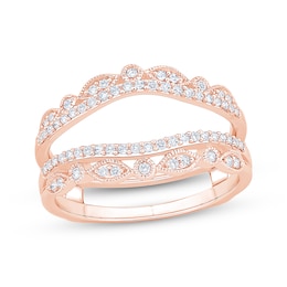 Now + Forever Diamond Vintage-Style Enhancer Ring 1/3 ct tw 14K Rose Gold