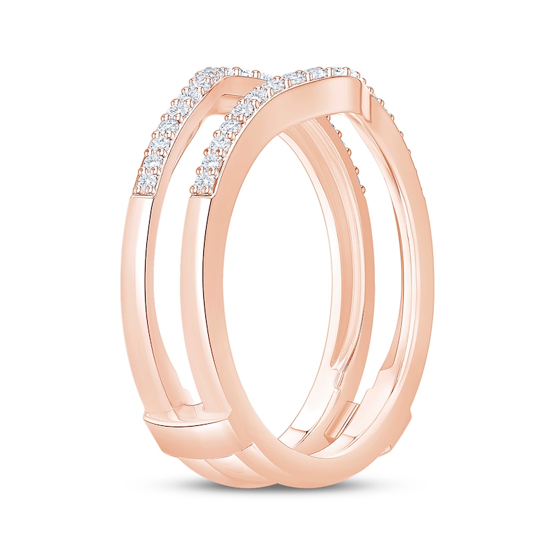 Main Image 2 of Diamond Contour Enhancer Ring 1/4 ct tw 14K Rose Gold