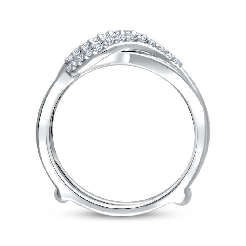 Main Image 3 of Diamond Curved Enhancer Ring 1/6 ct tw 14K White Gold