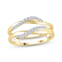 Diamond Curved Enhancer Ring 1/6 ct tw 14K Yellow Gold