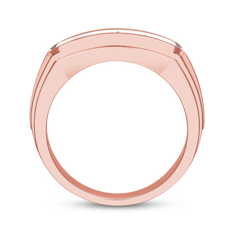 Main Image 2 of Now + Forever Men's Diamond Wedding Band 1 ct tw 10K Rose Gold