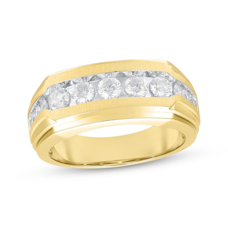 Main Image 1 of Men's Diamond Wedding Band 1 ct tw 10K Yellow Gold