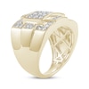 Thumbnail Image 2 of Men's Multi-Diamond Rectangle Ring 1-1/4 ct tw 10K Yellow Gold