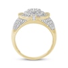 Thumbnail Image 3 of Men's Baguette & Round-Cut Multi-Diamond Oval Ring 2 ct tw 10K Yellow Gold