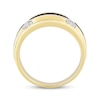 Thumbnail Image 3 of Men's Black & White Diamond Wedding Band 3/8 ct tw 10K Yellow Gold