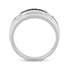 Thumbnail Image 2 of Men's Black & White Diamond Wedding Band 3/8 ct tw 10K White Gold