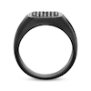 Thumbnail Image 3 of Men's White Lab-Created Sapphire Ring Black Ion-Plated Stainless Steel