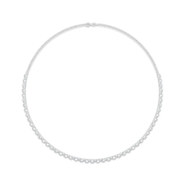 Lab-Grown Diamonds by KAY Riviera Necklace 6 ct tw 10K White Gold 17&quot;