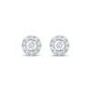 Thumbnail Image 2 of Lab-Grown Diamonds by KAY Halo Stud Earrings 1-1/2 ct tw 10K White Gold