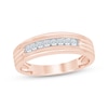 Thumbnail Image 1 of Men's Diamond Wedding Band 1/4 ct tw 10K Rose Gold