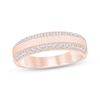 Thumbnail Image 1 of Now + Forever Men's Diamond Edge Wedding Band 1/2 ct tw 10K Rose Gold