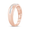 Thumbnail Image 2 of Men's Diamond Diagonal Wedding Band 1/4 ct tw 10K Rose Gold