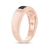 Thumbnail Image 2 of Men's Black & White Diamond Wedding Band 1/2 ct tw 10K Rose Gold