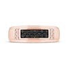 Thumbnail Image 3 of Men's Black & White Diamond Wedding Band 1/2 ct tw 10K Rose Gold