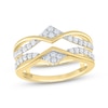 Thumbnail Image 1 of Diamond Chevron Enhancer Ring 1/2 ct tw 14K Yellow Gold