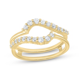 Diamond Bypass Wrap Ring 3/8 ct tw 14K Yellow Gold