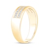 Thumbnail Image 2 of Men's Square-Cut Diamond Two-Row Wedding Band 3/4 ct tw 10K Yellow Gold