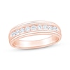 Thumbnail Image 1 of Men's Diamond Nine-Stone Wedding Band 1/2 ct tw 10K Rose Gold