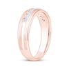 Thumbnail Image 2 of Men's Diamond Nine-Stone Wedding Band 1/2 ct tw 10K Rose Gold