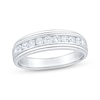 Thumbnail Image 0 of Men's Diamond Nine-Stone Wedding Band 1/2 ct tw 10K White Gold