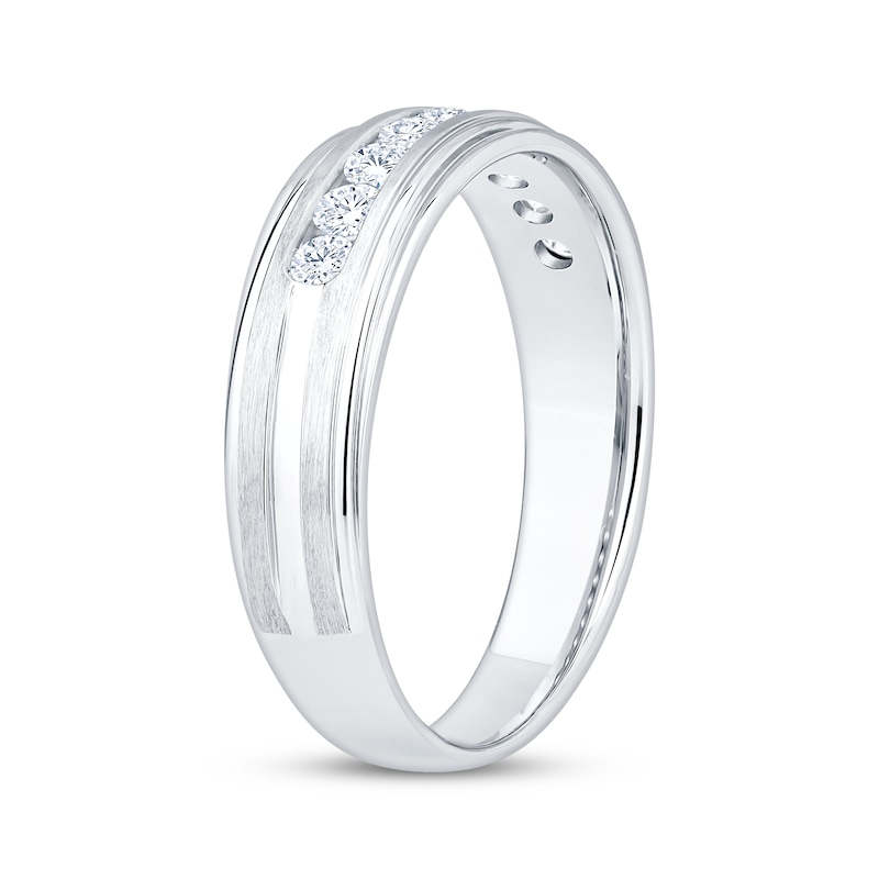 Men's Diamond Nine-Stone Wedding Band 1/2 ct tw 10K White Gold