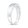 Thumbnail Image 2 of Men's Square-Cut Diamond Five-Stone Wedding Band 1/2 ct tw 10K White Gold