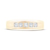 Thumbnail Image 3 of Men's Square-Cut Diamond Five-Stone Wedding Band 1/2 ct tw 10K Yellow Gold