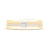 Thumbnail Image 3 of Men's Square & Round-Cut Diamond Wedding Band 1/2 ct tw 10K Yellow Gold