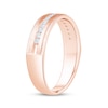 Thumbnail Image 2 of Men's Diamond Milgrain Wedding Band 1/4 ct tw 10K Rose Gold