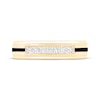 Thumbnail Image 3 of Men's Diamond & Black Enamel Stripe Wedding Band 1/5 ct tw 10K Yellow Gold