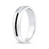 Thumbnail Image 2 of Men's Diamond & Black Enamel Stripe Wedding Band 1/5 ct tw 10K White Gold