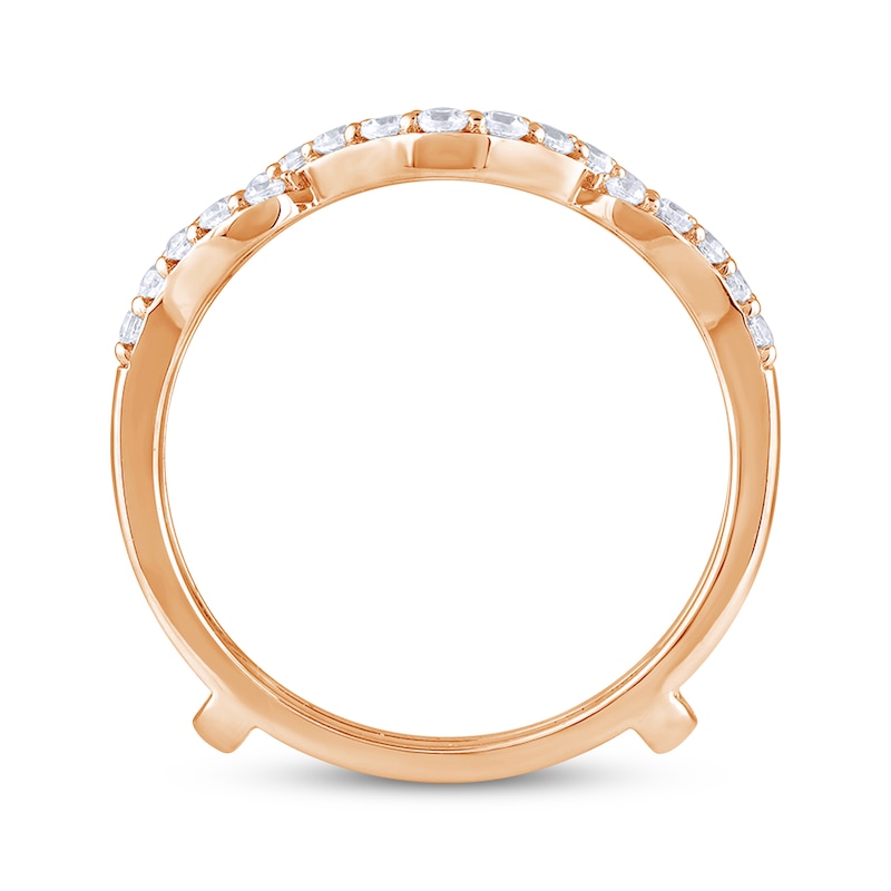 Main Image 3 of Diamond Wavy Enhancer Ring 1/2 ct tw 14K Rose Gold