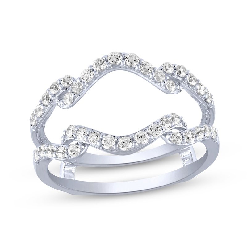 Main Image 1 of Diamond Wavy Enhancer Ring 1/2 ct tw 14K White Gold