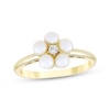 Thumbnail Image 1 of Cultured Pearl & Diamond Accent Flower Ring 10K Yellow Gold