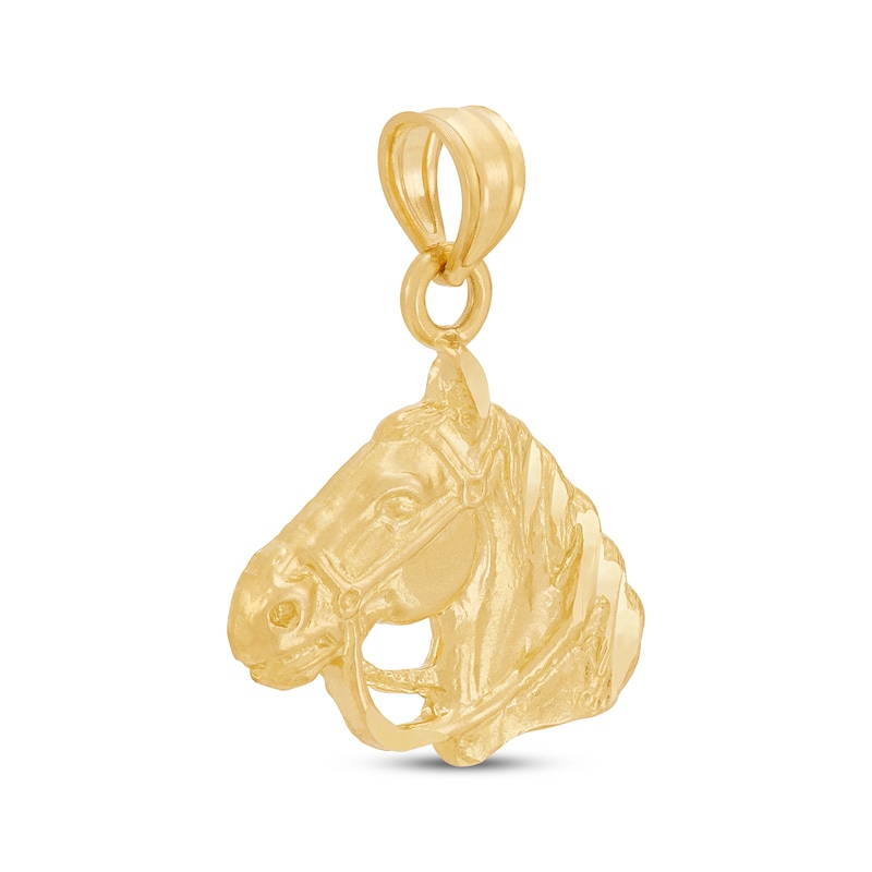 Main Image 2 of Men's Horse Silhouette Charm 10K Yellow Gold