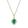 Thumbnail Image 1 of Emerald & Diamond Necklace 1/20 ct tw 10 Yellow Gold 18&quot;